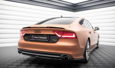 Центральный диффузор заднего бампера Audi A7 C7 S-line фото