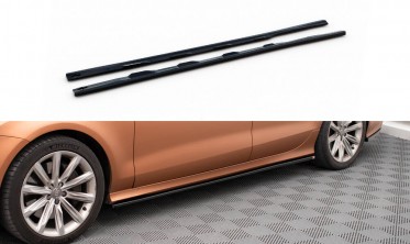 Бокові тюнінг накладки (дифузори) під бокові пороги Audi A7 S-Line / S7 C7 фото