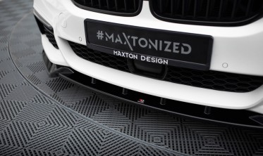 Тюнинговый диффузор Maxton design на передний бампер BMW 5 M-Pack G30 / G31 вар. 4  фото