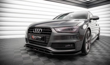 Нижняя тюнинг накладка переднего бампера Audi A4 S-Line / S4 B8 рестайл вар. 3 фото