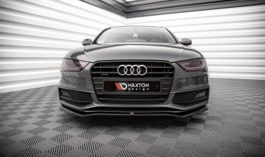 Тюнинговый диффузор (элерон) переднего бампера Audi A4 S-Line / S4 B8 рестайл вар. 4 фото