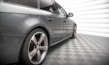 Нижні тюнінг накладки на бокові пороги Audi A4 / A4 S-Line / S4 B8  вар. 2 фото