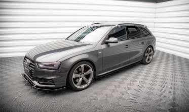 Нижні тюнінг накладки на бокові пороги Audi A4 / A4 S-Line / S4 B8  вар. 2 фото