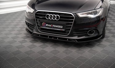 Нижній дифузор (накладка) на передній бампер Audi A6 C7 вар. 2 фото