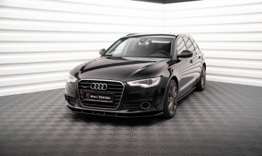 Передняя тюнинг накладка (элерон) на бампер Audi A6 C7 вар. 3 фото