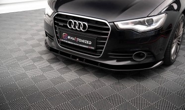 Передняя тюнинг накладка (элерон) на бампер Audi A6 C7 вар. 3 фото