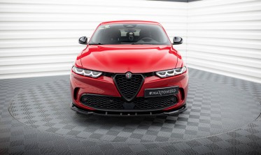 Нижний тюнинг диффузор (элерон) на передний бампер Alfa Romeo Tonale Mk1 вар. 2 фото