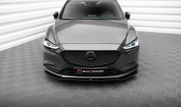 Тюнинговая накладка (губа) на передний бампер Mazda 6 Mk3 послерестайл фото