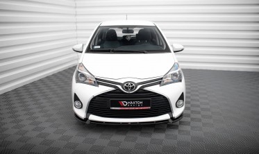 Тюнинговая накладка (юбка) на передний бампер Toyota Yaris Mk3 рестайл фото