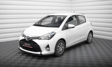 Тюнинговая накладка (юбка) на передний бампер Toyota Yaris Mk3 рестайл фото