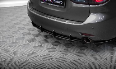 Центральний дифузор Street Pro на задній бампер Mazda 6 Mk3 рестайл фото