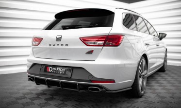 Центральний дифузор Street Pro на задній бампер Seat Leon Cupra Sportstourer Mk3 фото