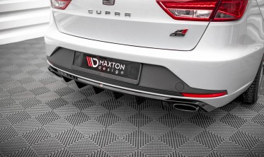 Тюнинговый диффузор (накладка) на задний бампер Seat Leon Cupra Sportstourer Mk3 фото