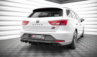 Тюнинговый диффузор (накладка) на задний бампер Seat Leon Cupra Sportstourer Mk3 фото