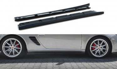 Бокові тюнінг накладки (лістви) на пороги Porsche Boxster 987 фото