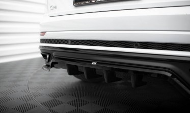 Нижний тюнинговый диффузор (накладка) на задний бампер Audi Q8 S-Line Mk1 фото