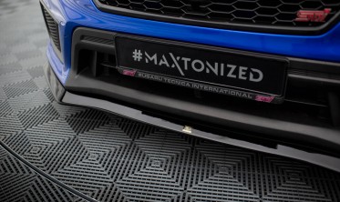 Нижний диффузор (накладка) на передний бампер Subaru WRX STI Mk1 2017-2021 вар. 1 фото