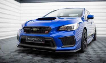 Нижний диффузор (накладка) на передний бампер Subaru WRX STI Mk1 2017-2021 вар. 1 фото