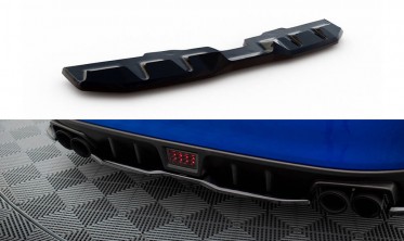 Центральний дифузор (накладка) на задній бампер Subaru WRX STI Mk1 2014-2021 вар. 2 фото