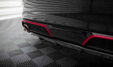 Центральный диффузор (накладка) на задний бампер Kia Ceed GT Mk3 рестайл фото