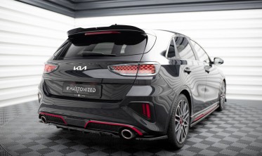 Центральный диффузор (накладка) на задний бампер Kia Ceed GT Mk3 рестайл фото