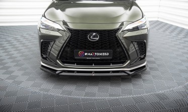 Тюнинговая накладка (юбка) на передний бампер Lexus NX Mk2 F-Sport вар. 2 фото