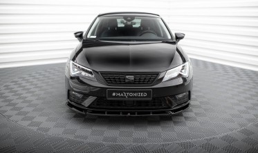 Тюнинговая накладка (юбка) на передний бампер Seat Leon Mk3 рестайл вар. 1 фото