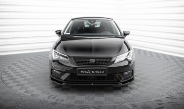 Нижній дифузор (елерон) на передній бампер Seat Leon Mk3 рестайл вар. 2 фото