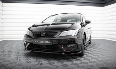 Нижній дифузор (елерон) на передній бампер Seat Leon Mk3 рестайл вар. 2 фото