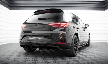 Боковые накладки на задний бампер  Seat Leon Mk3 рестайл вар. 2 (под диф. SE-LE-3F-RS1G) фото