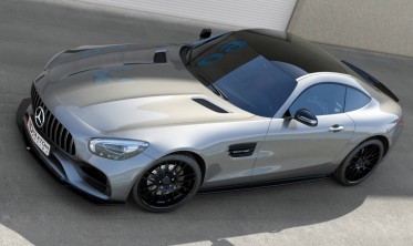 Тюнинговая накладка (юбка) на передний бампер Mercedes AMG GT S C190 фото