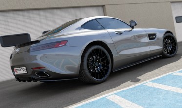 Центральный диффузор (накладка) на задний бампер Mercedes-AMG GT / GT S C190 фото