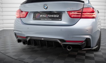 Тюнінговий дифузор (накладка) на задній бампер BMW 4 Coupe / Gran Coupe M-Pack F32 / F36 фото