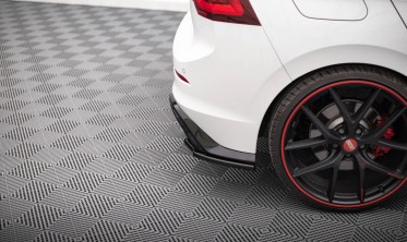 Боковые тюнинг накладки заднего бампера VW Golf 8 GTI под диф. VW-GO-8-GTI-RS2G фото