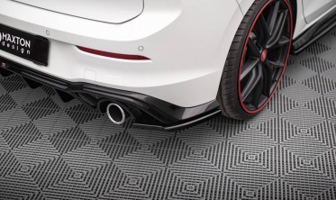 Боковые тюнинг накладки заднего бампера VW Golf 8 GTI под диф. VW-GO-8-GTI-RS2G фото