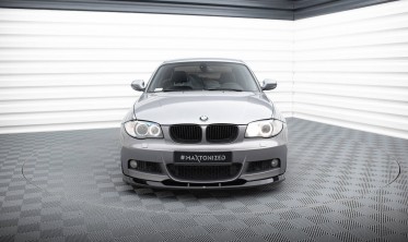 Тюнинговый диффузор (элерон) на передний бампер BMW 1 E82 M-Pack вар. 2 фото