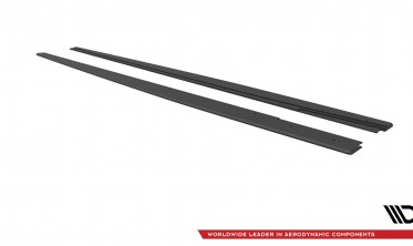 Боковые листвы (накладки) под пороги Street Pro для Audi S3 / A3 S-Line Sedan 8V фото