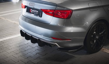 Центральный диффузор (накладка) Street Pro на задний бампер Audi S3 8V Sedan фото