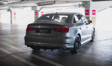 Боковые тюнинг накладки (элероны) Street Pro на задний бампер Audi S3 8V Sedan фото