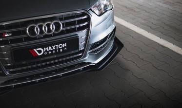 Диффузор + боковые накладки Street Pro на передний бампер Audi S3 / A3 S-Line Sedan 8V фото