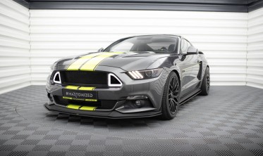 Нижний диффузор Street Pro на передний бампер Ford Mustang GT Mk6  фото