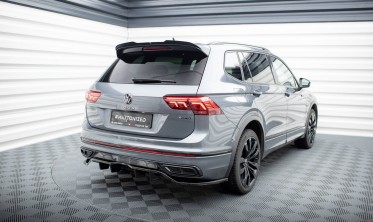 Тюнинговый диффузор (накладка) на задний бампер VW Tiguan Allspace R-Line Mk2 рестайл фото