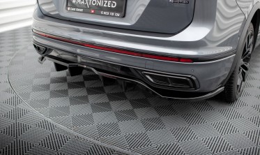 Тюнинговый диффузор (накладка) на задний бампер VW Tiguan Allspace R-Line Mk2 рестайл фото