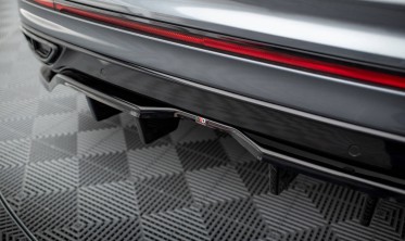 Тюнинговый диффузор (накладка) на задний бампер VW Tiguan Allspace R-Line Mk2 рестайл фото