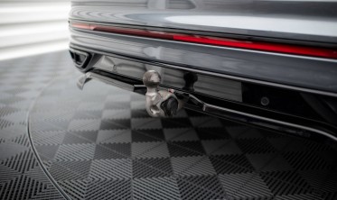 Тюнинговый диффузор (накладка) на задний бампер VW Tiguan Allspace R-Line Mk2 рестайл фото