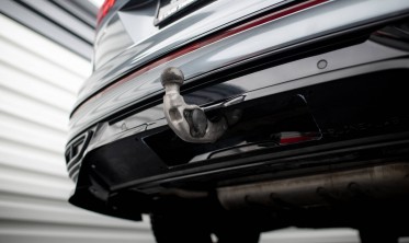 Тюнинговый диффузор (накладка) на задний бампер VW Tiguan Allspace R-Line Mk2 рестайл фото