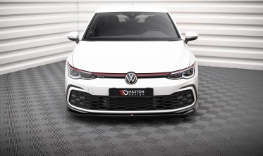 Нижний диффузор (элерон) на передний бампер VW Golf 8 GTI вар. 7 Maxton Design фото