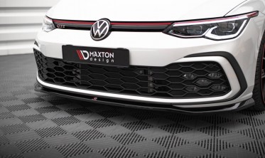 Нижний диффузор (элерон) на передний бампер VW Golf 8 GTI вар. 7 Maxton Design фото