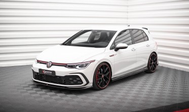 Нижний диффузор (элерон) на передний бампер VW Golf 8 GTI вар. 7 Maxton Design фото
