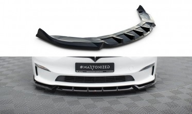 Тюнінговая накладка (дифузор) на передній бампер Tesla Model S Plaid Mk1 рестайл фото